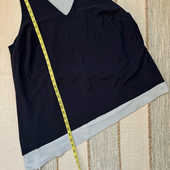Game by Universal Standard Freestyle Navy Asymmetrical Hem Tank Women’s L 22-24 - Picture 5 of 8